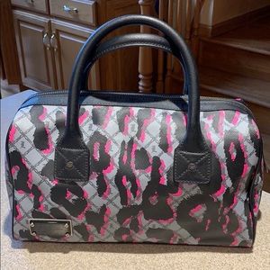 L.A.M.B. Graffiti Leopard Print Satchel